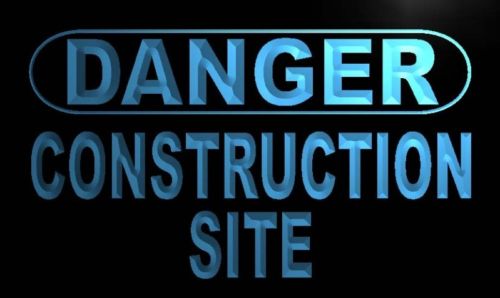 Danger Construction Site Neon Light Sign